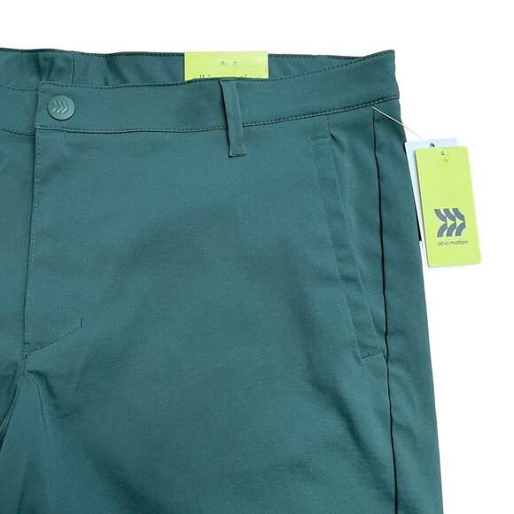 ALL IN MOTION CARGO GOLF SHORTS MENS SIZE 40 ATHLETIC 5 POCKETS DARK GREEN NWT - Picture 3 of 13